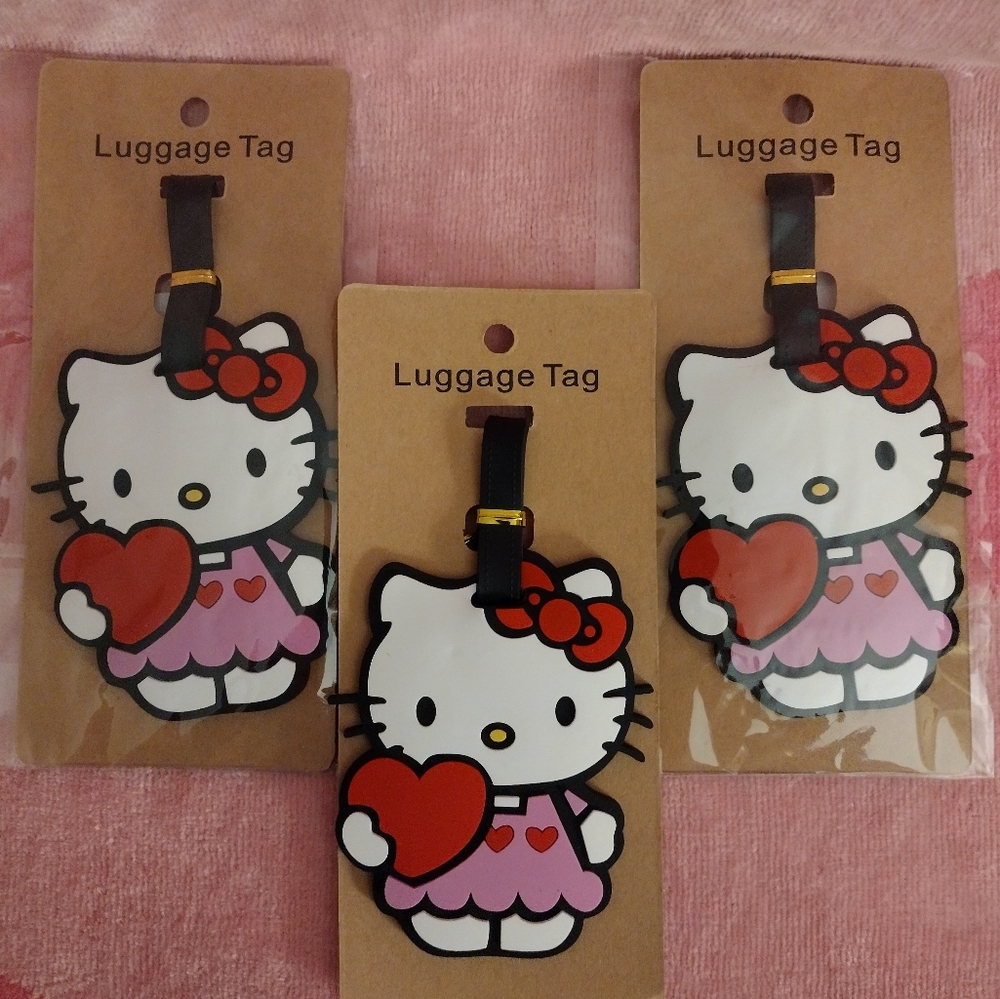 Hello Kitty Luggage Tag Set - (Set = 3 Tags) - Picture 2 of 5